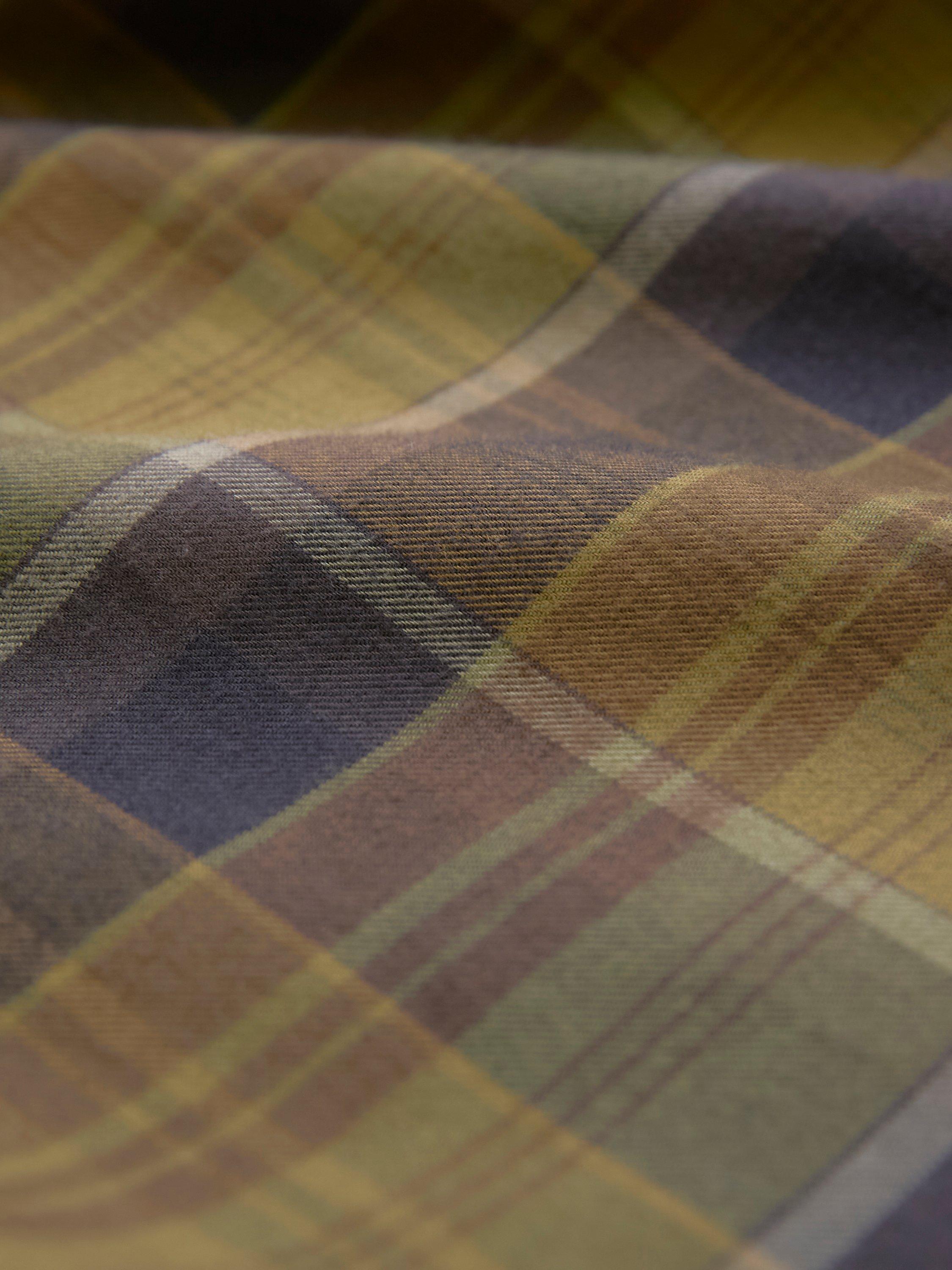 Product image 9 of 9, which shows Celtic & Co. Check Collared Shirt Dress, Olive/Multi, 8