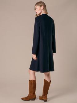 Celtic & Co. Long Sleeve Merino Wool Swing Dress - view 2, Dark Navy