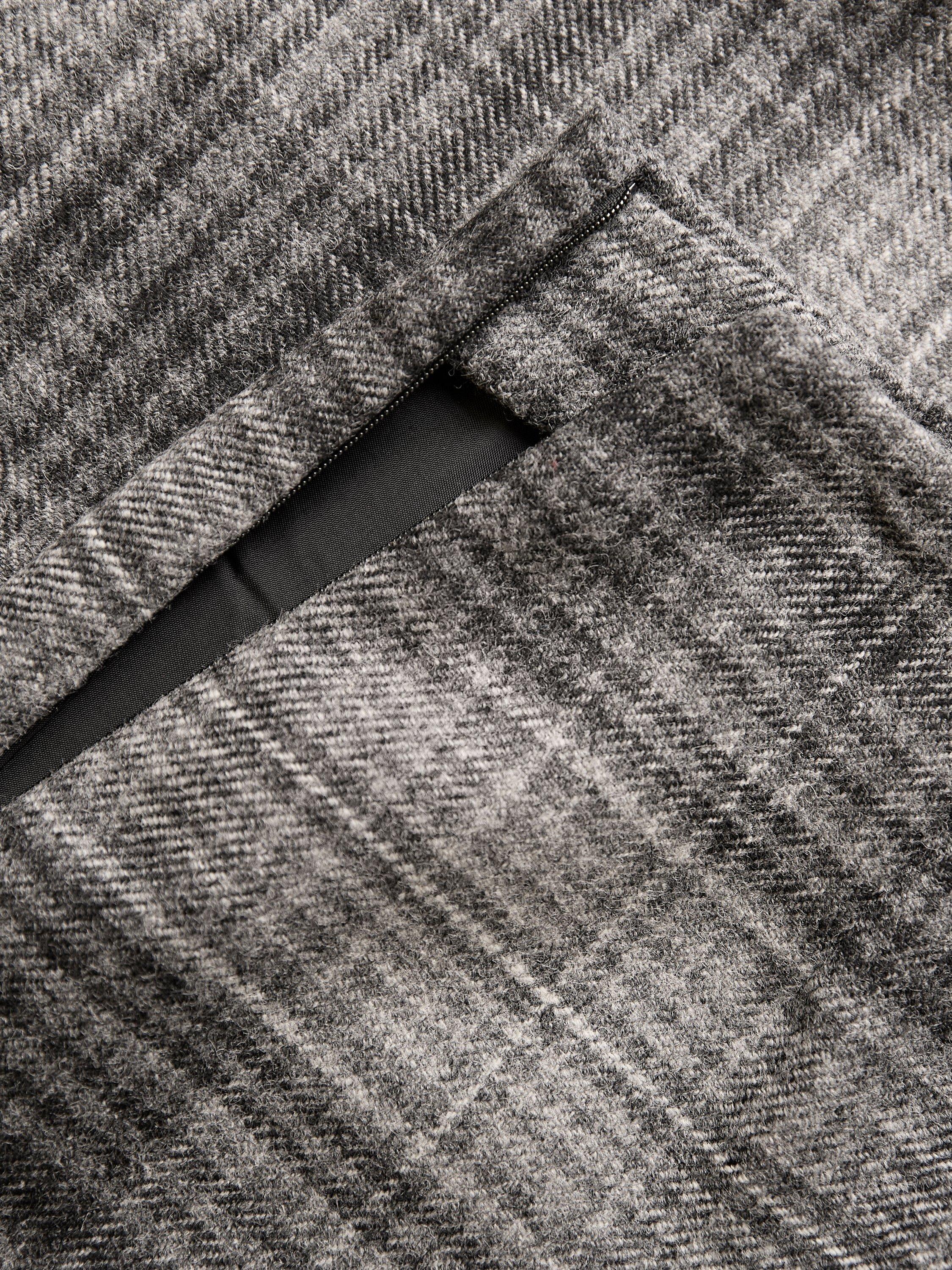 Product image 5 of 7, which shows Celtic & Co. High Rise Celt Wool Mini Skirt, Black/Grey, 8