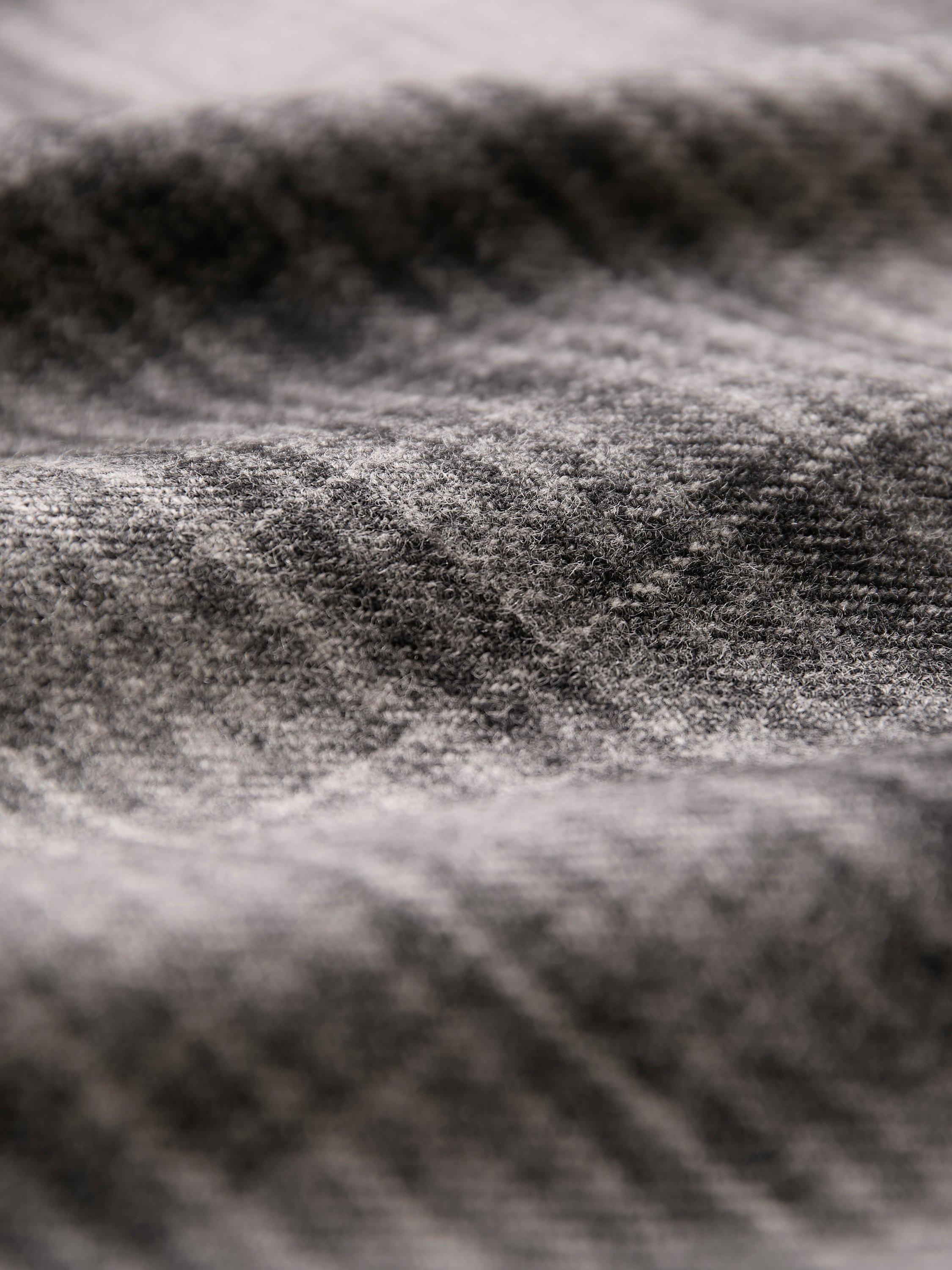 Product image 7 of 7, which shows Celtic & Co. High Rise Celt Wool Mini Skirt, Black/Grey, 8