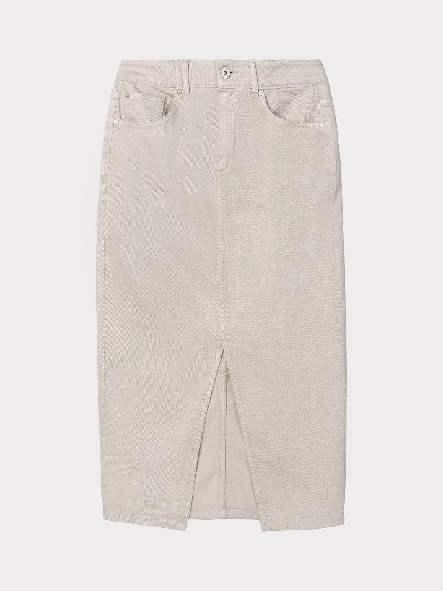 Product image 4 of 4, which shows Celtic & Co. Darla Denim Skirt, Marble Stone, 8