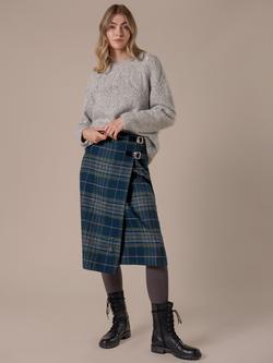 Celtic & Co. Wool Midi Celt Kilt Skirt - view 2, Tartan Multi
