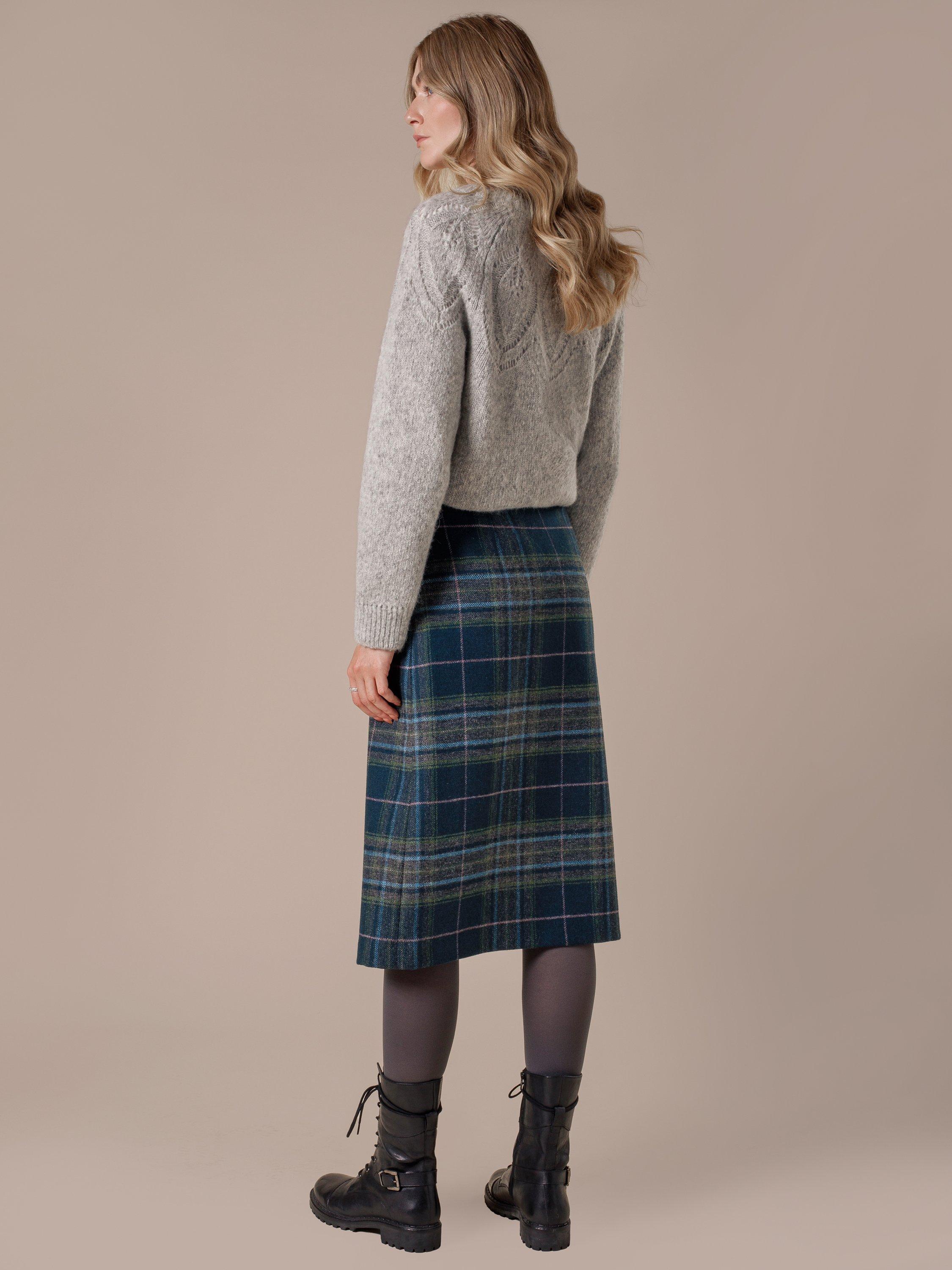 Product image 3 of 6, which shows Celtic & Co. Wool Midi Celt Kilt Skirt, Tartan Multi, 8