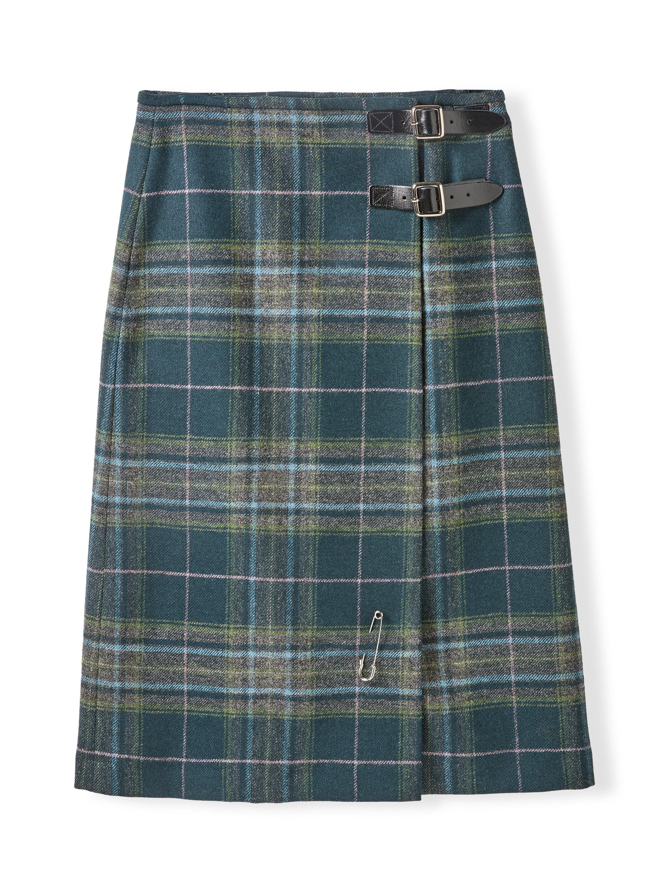 Product image 5 of 6, which shows Celtic & Co. Wool Midi Celt Kilt Skirt, Tartan Multi, 8