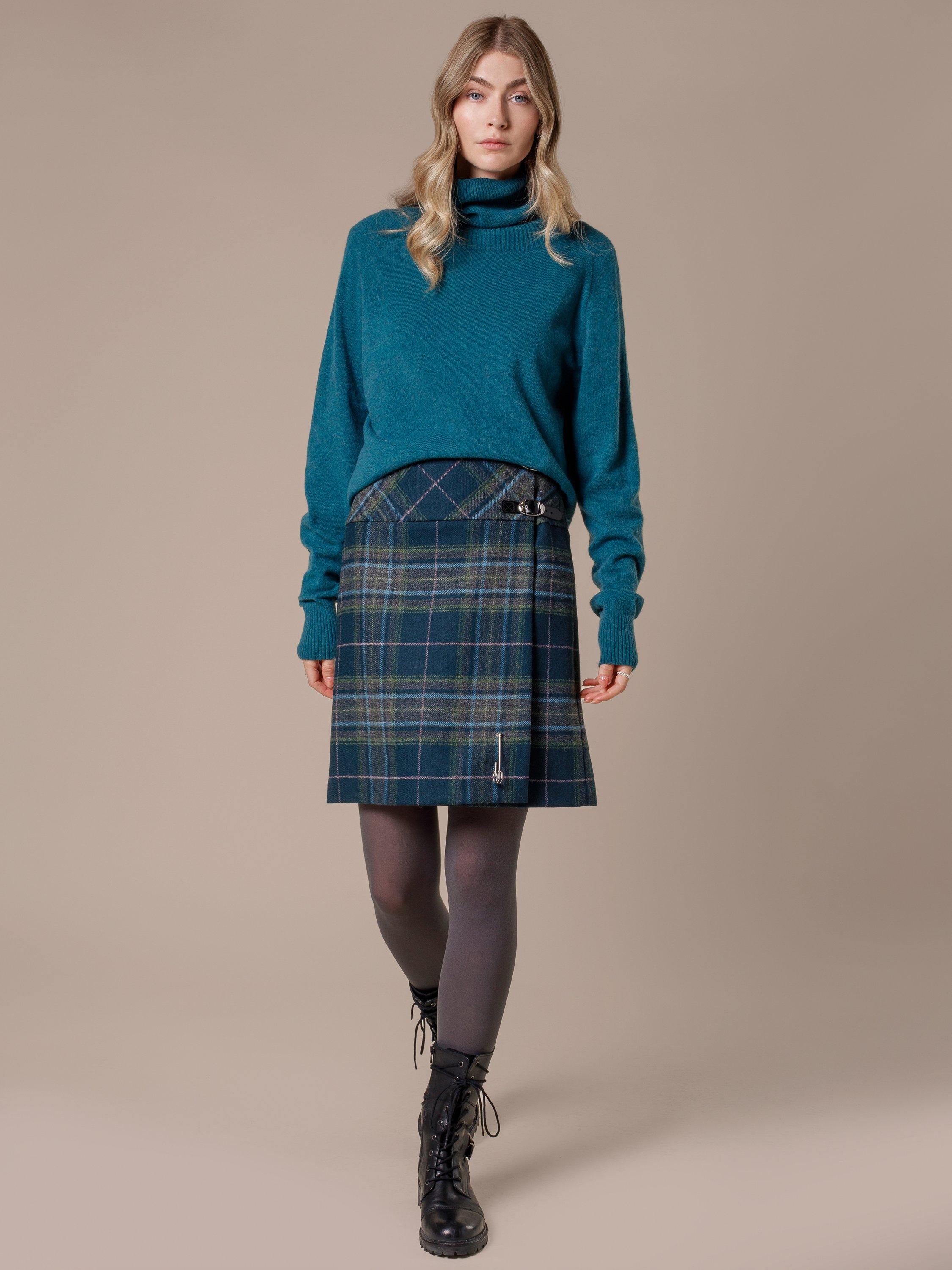 Product image 3 of 6, which shows Celtic & Co.The Wool Celt Kilt Mini Skirt , Tartan Multi, 8