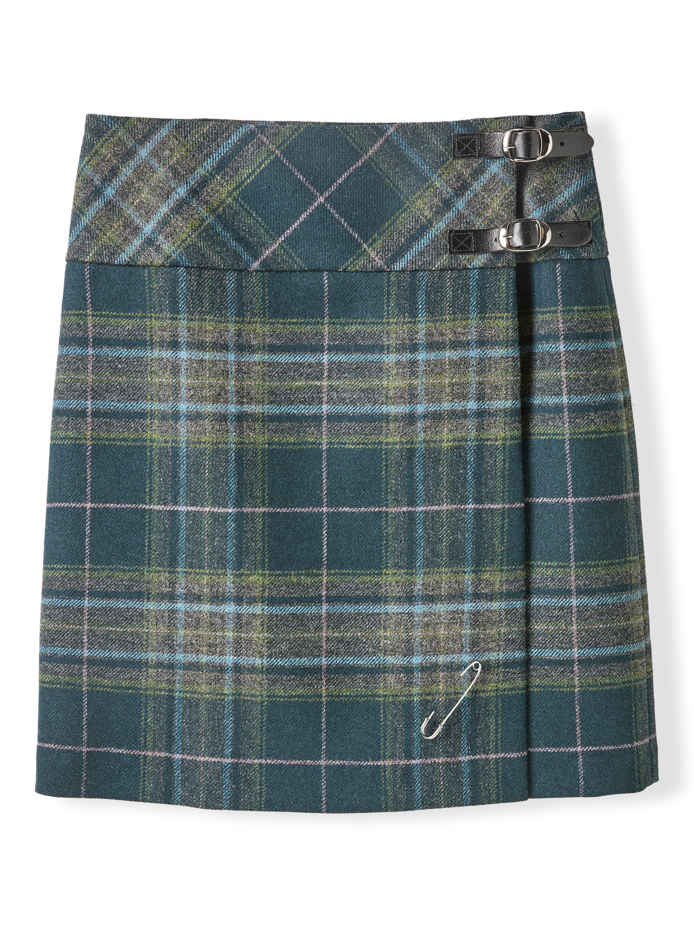 Product image 5 of 6, which shows Celtic & Co.The Wool Celt Kilt Mini Skirt , Tartan Multi, 8