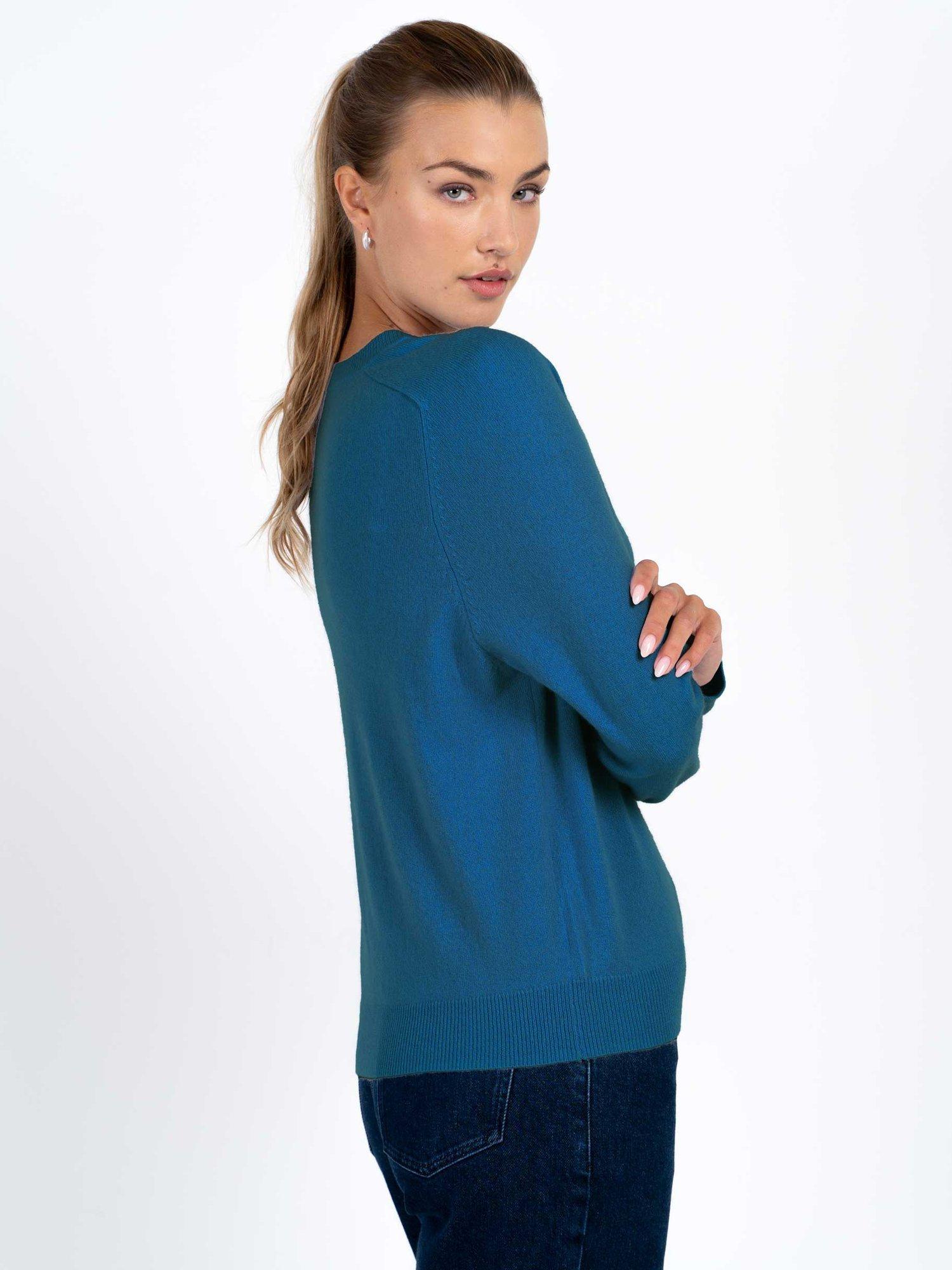 Product image 2 of 4, which shows Celtic & Co. Pure Cashmere Sweater, Viking Blue, 8
