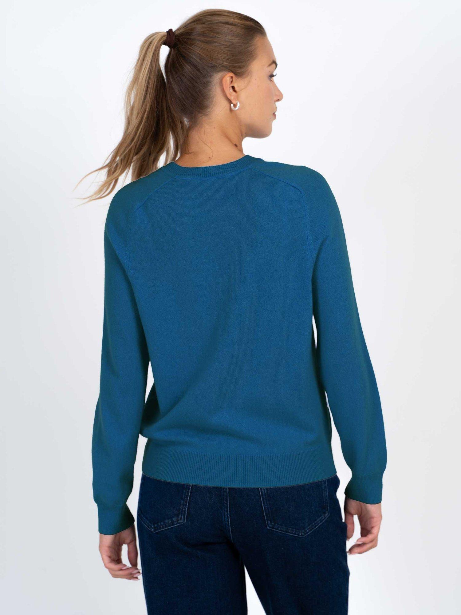 Product image 3 of 4, which shows Celtic & Co. Pure Cashmere Sweater, Viking Blue, 8