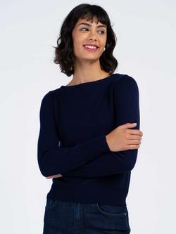Celtic & Co. Grace Pure Wool Jumper, Dark Navy, Dark Navy