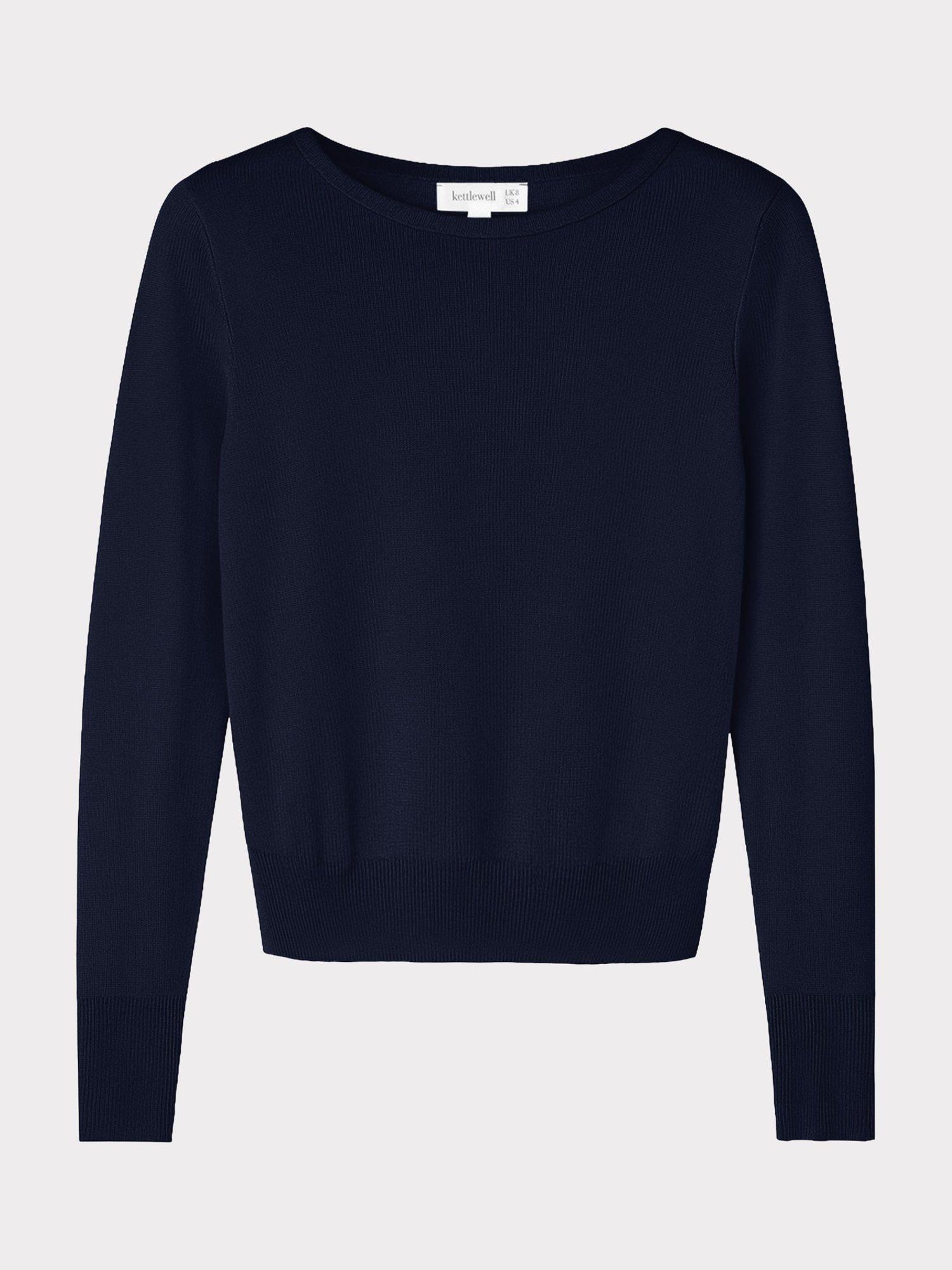 Product image 5 of 5, which shows Celtic & Co. Grace Pure Wool Jumper, Dark Navy, 8