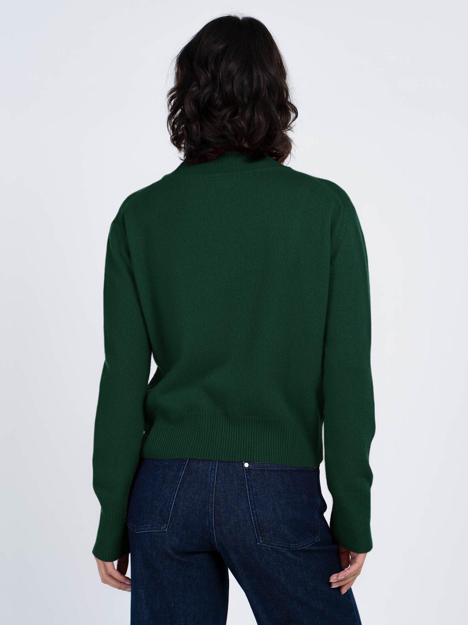 Product image 2 of 4, which shows Celtic & Co. Tina Crew Neck Pure Wool Jumper, Pine, 8