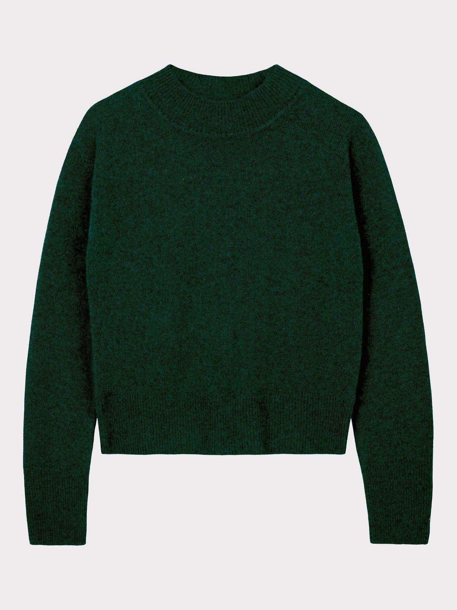 Product image 4 of 4, which shows Celtic & Co. Tina Crew Neck Pure Wool Jumper, Pine, 8
