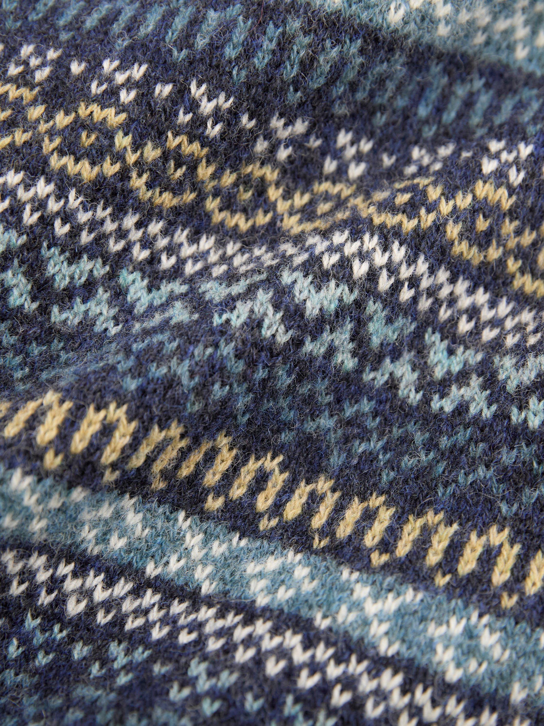 Product image 7 of 8, which shows Celtic & Co. Traditional Fair Isle Jumper, Navy/Multi, XS