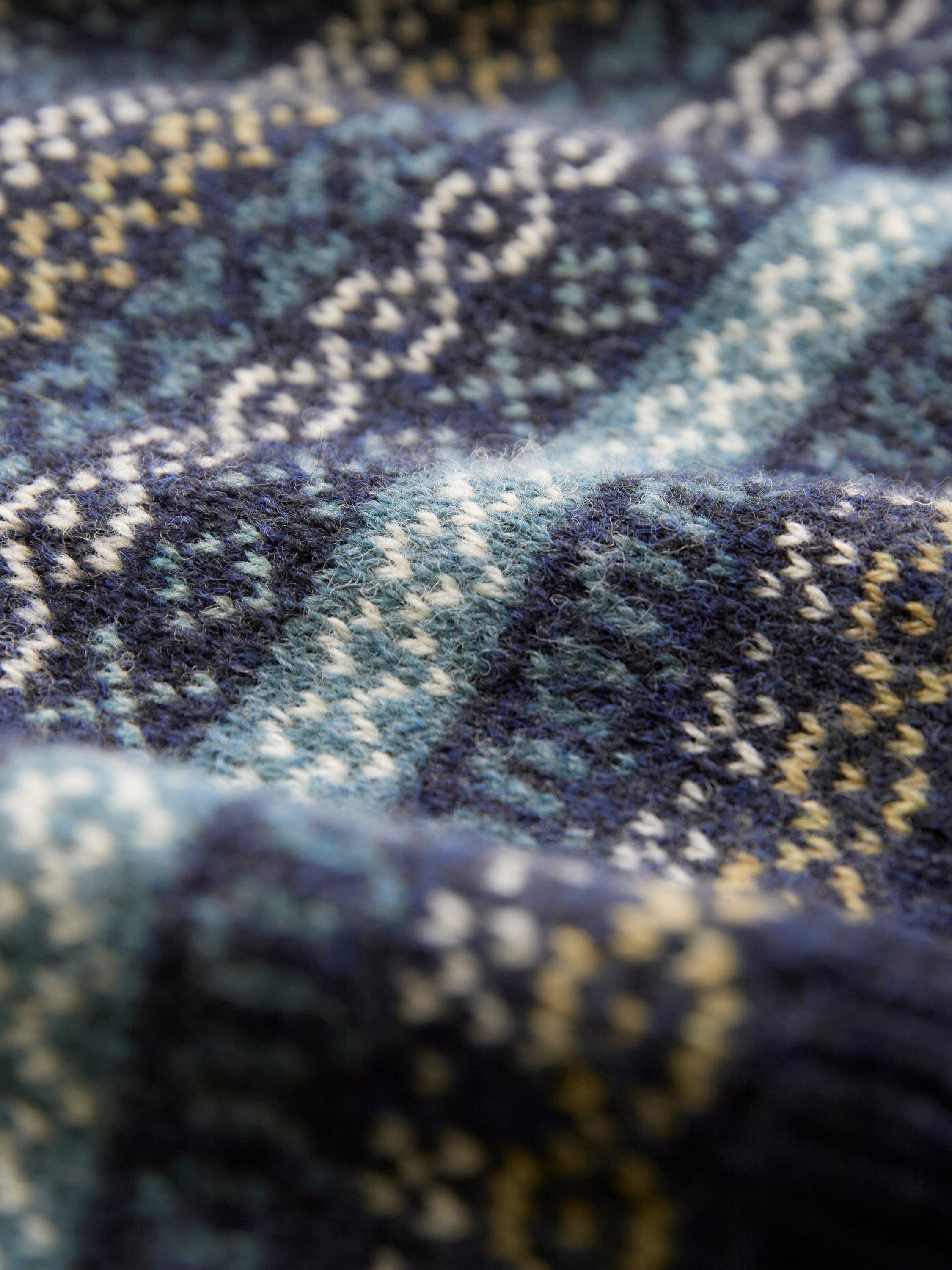 Product image 8 of 8, which shows Celtic & Co. Traditional Fair Isle Jumper, Navy/Multi, XS