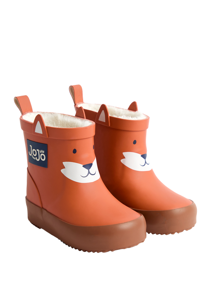 JoJo Maman Bébé Kids' Fox Wellington Boots, Rust, Rust