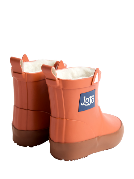JoJo Maman Bébé Kids' Fox Wellington Boots, Rust - view 2, Rust
