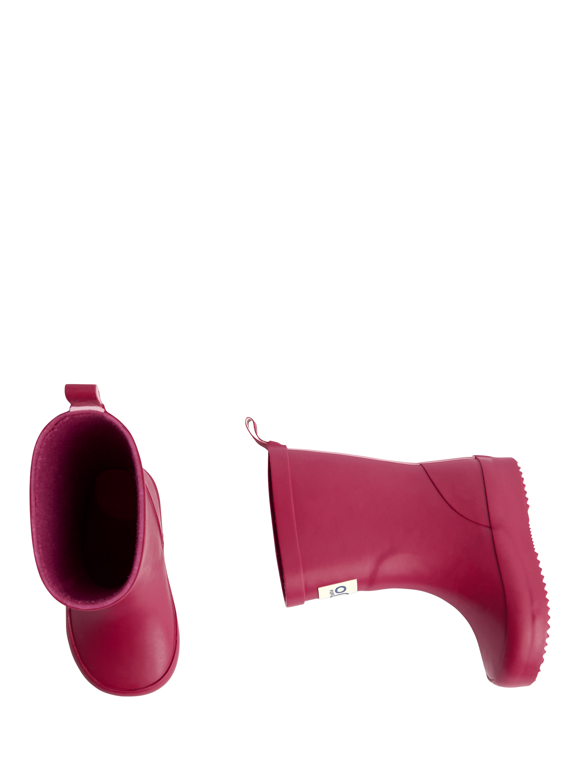 Product image 3 of 4, which shows JoJo Maman Bébé Kids' Plain Wellington Boots, Raspberry, EU20