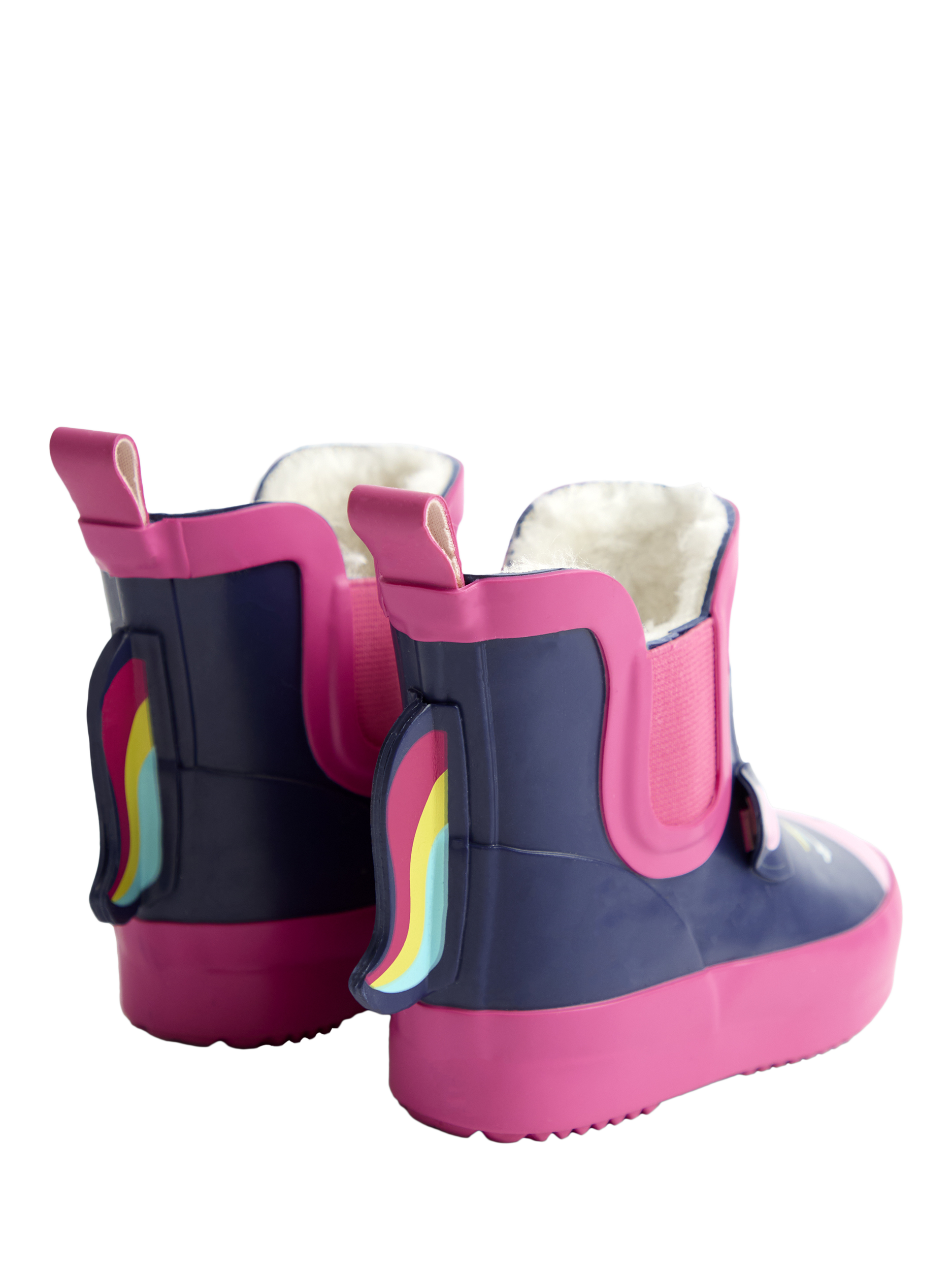 JoJo Maman Bébé Kids' Unicorn Ankle Wellington Boots, Navy