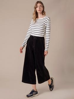 Celtic & Co. Cotton Mid Rise Cullottes Trousers, Blue Graphite