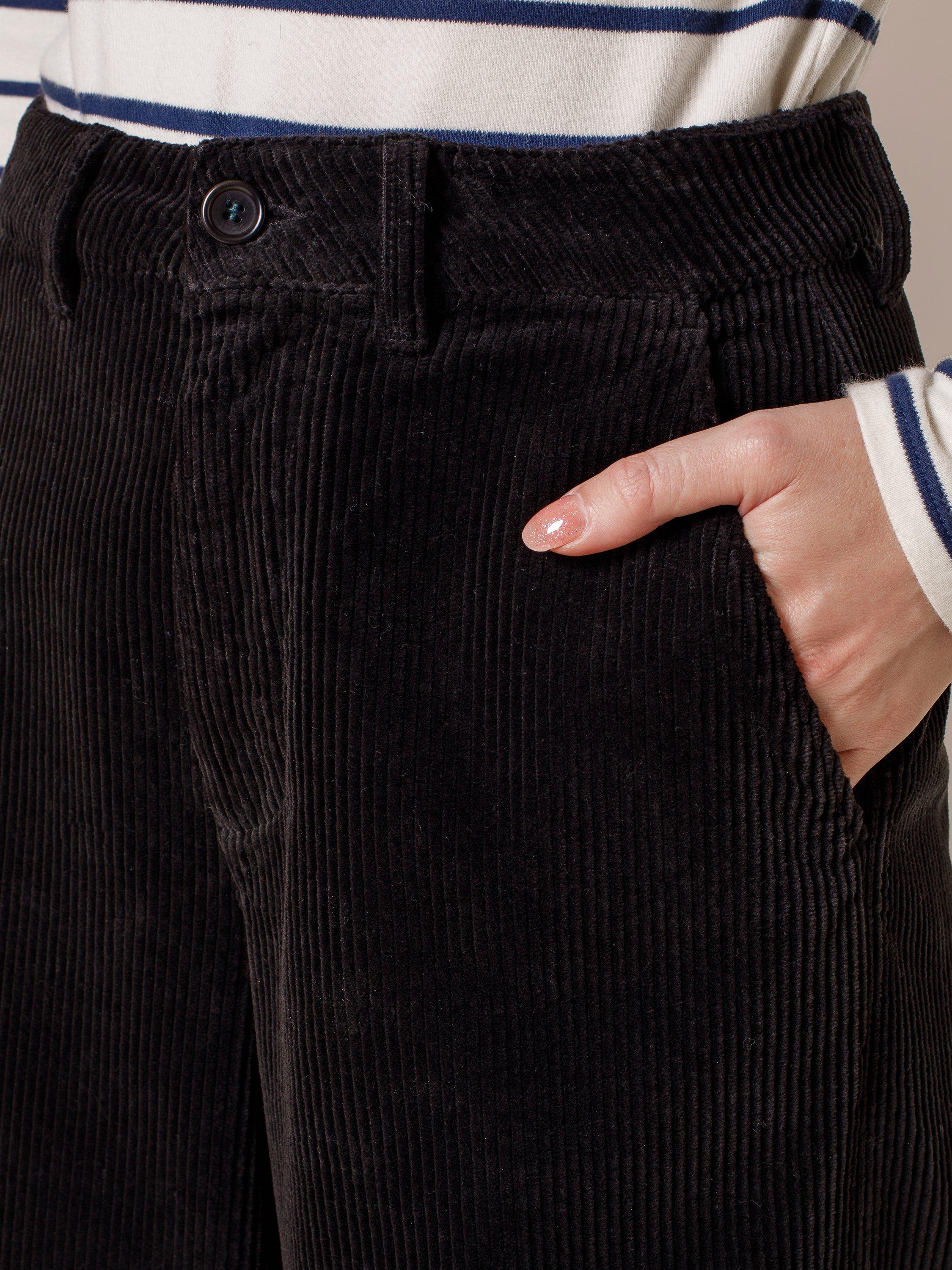 Product image 4 of 8, which shows Celtic & Co. Cotton Mid Rise Cullottes Trousers, Blue Graphite, 8