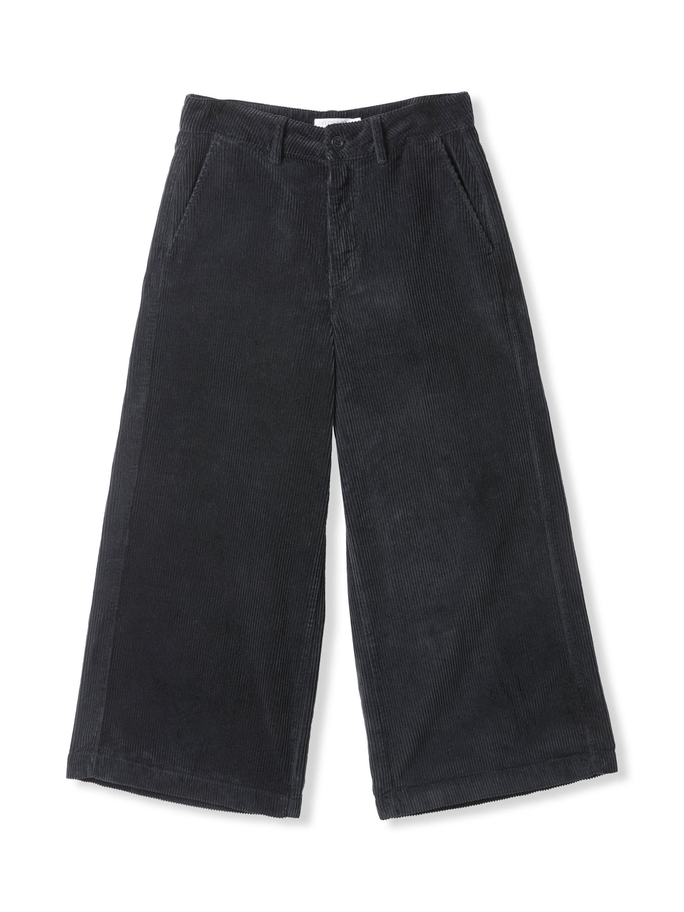 Product image 5 of 8, which shows Celtic & Co. Cotton Mid Rise Cullottes Trousers, Blue Graphite, 8