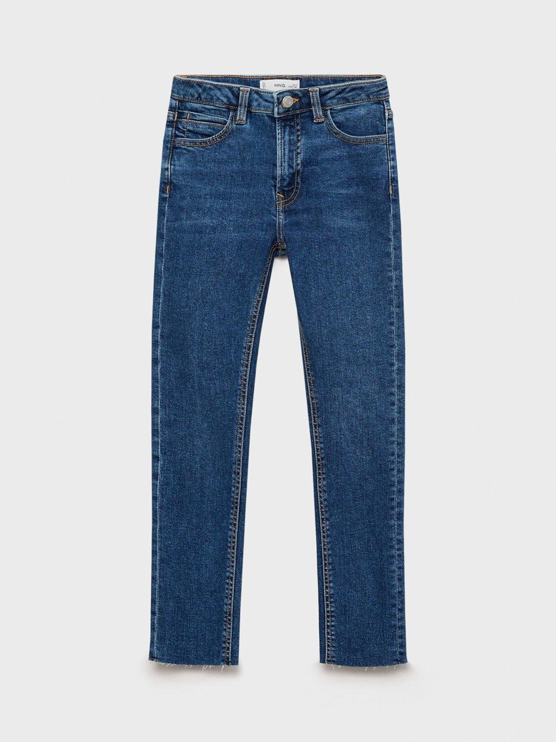Product image 1 of 4, which shows Mango Kids' Five Pocket Skinny Jeans, Dark Blue, 11 years