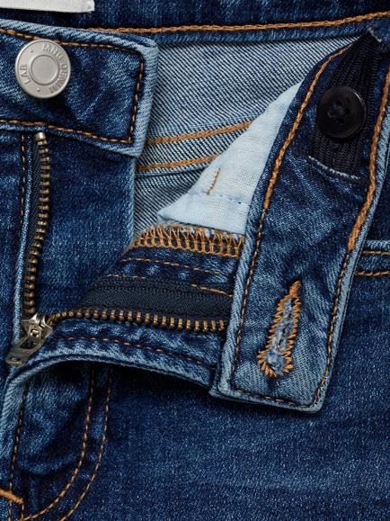 Mango Kids' Five Pocket Skinny Jeans - view 2, Dark Blue