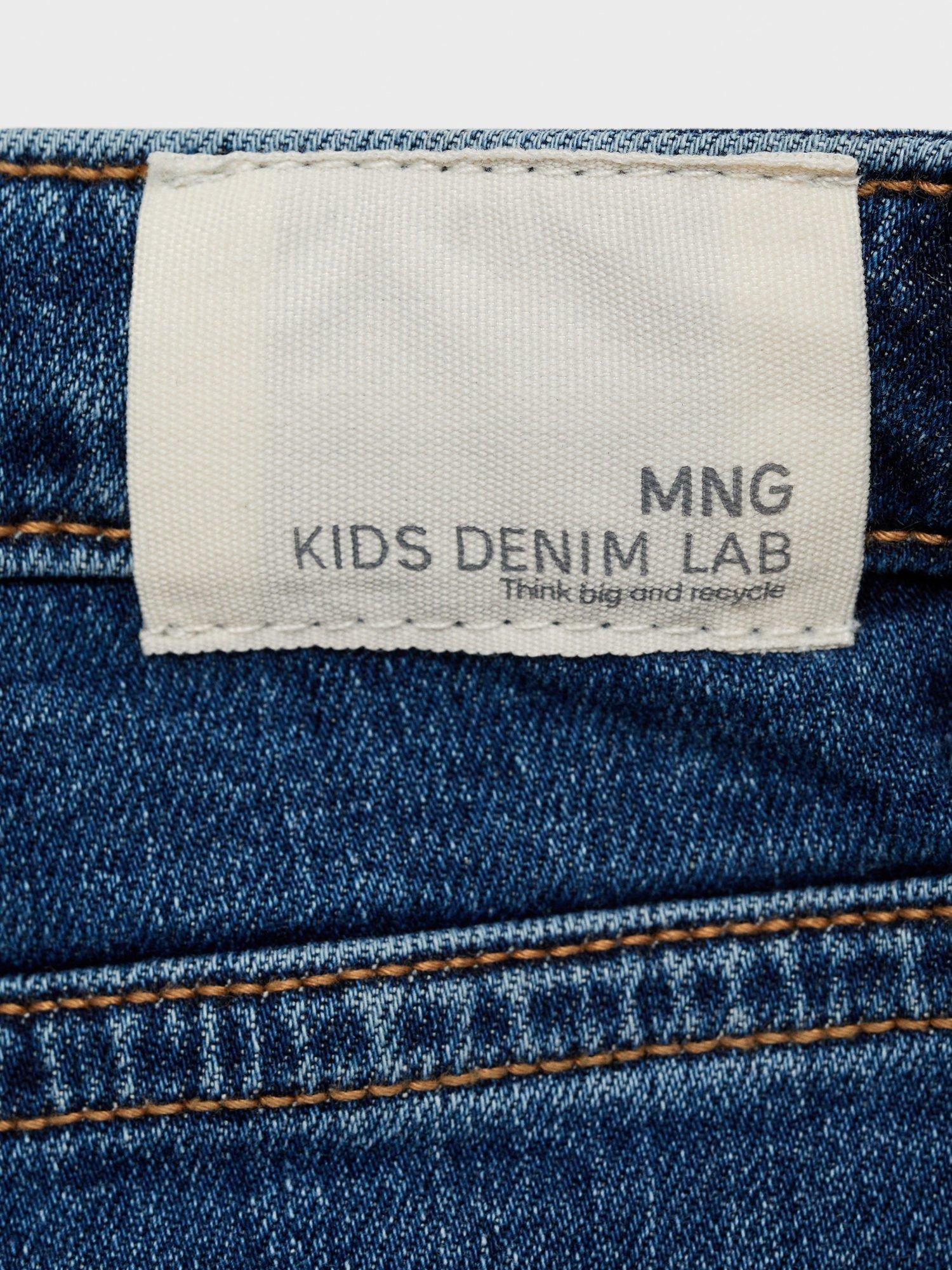Product image 4 of 4, which shows Mango Kids' Five Pocket Skinny Jeans, Dark Blue, 11 years