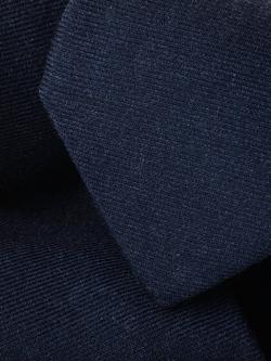 Charles Tyrwhitt Textured Pure Wool Tie, Blue - view 2, Blue