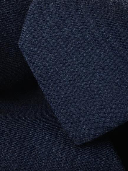 Charles Tyrwhitt Textured Pure Wool Tie, Blue - view 2, Blue