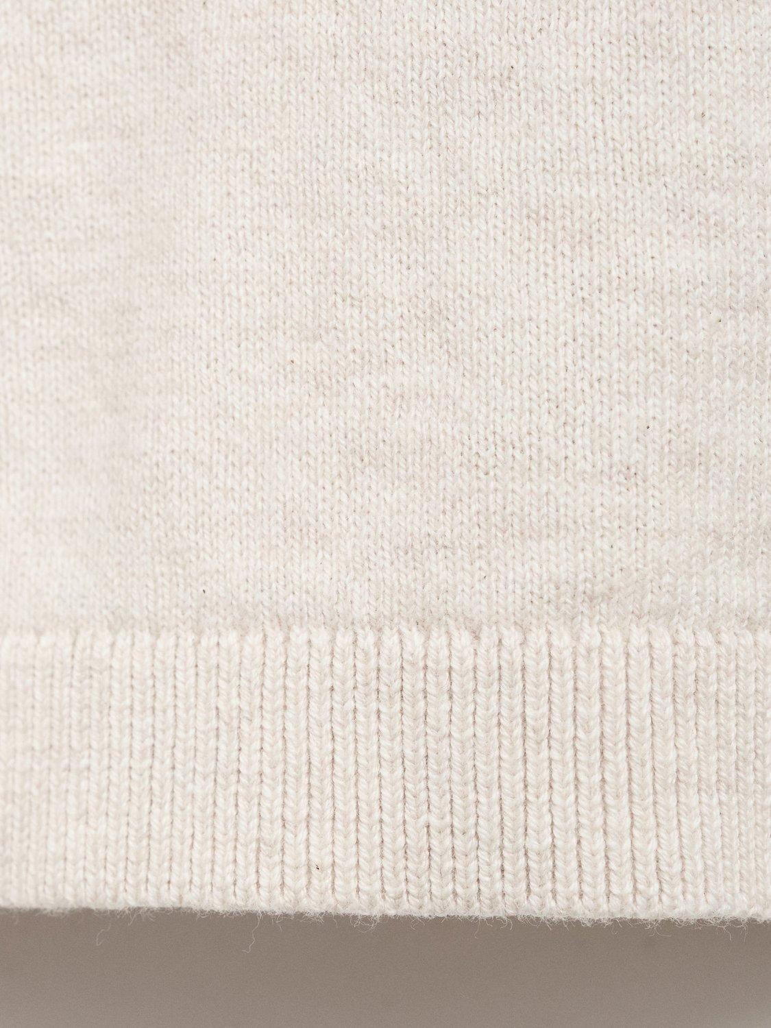 Product image 4 of 5, which shows Mango Kids' Pip Cotton Sweatshirt, Light Beige, 5-6 years