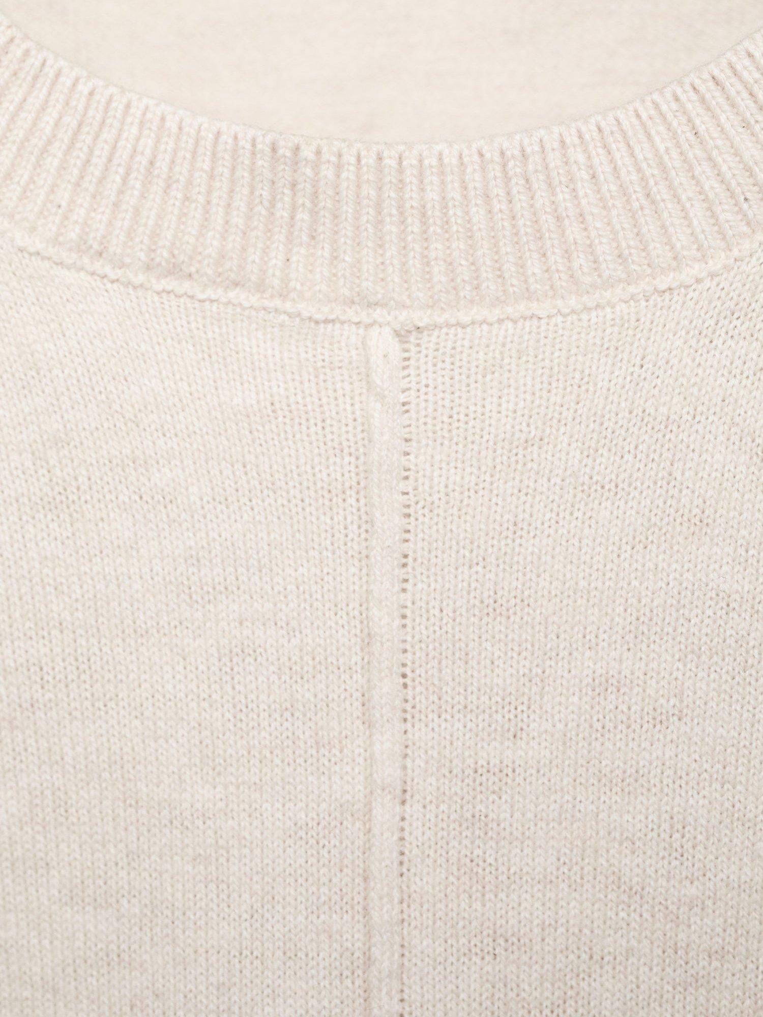 Product image 5 of 5, which shows Mango Kids' Pip Cotton Sweatshirt, Light Beige, 5-6 years