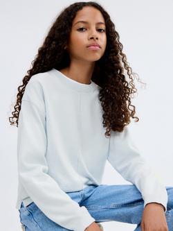 Mango Kids' Pip Cotton Sweatshirt - view 2, Pastel Blue