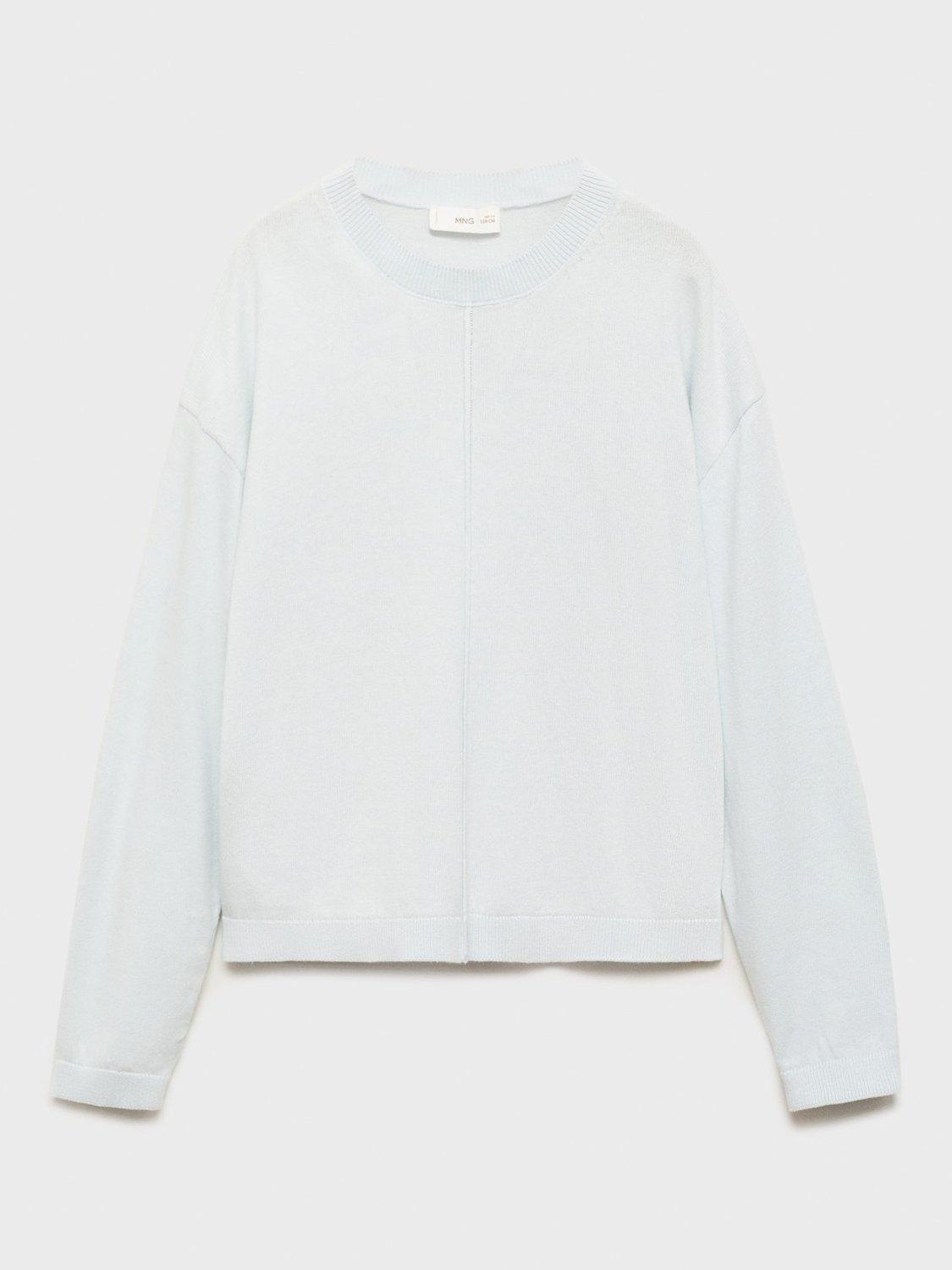 Product image 3 of 6, which shows Mango Kids' Pip Cotton Sweatshirt, Pastel Blue, 5-6 years