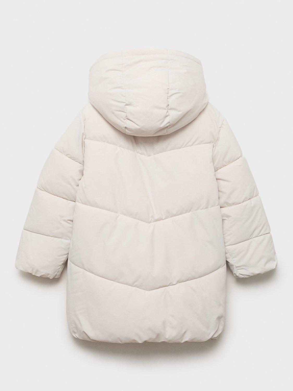 Product image 2 of 4, which shows Mango Kids' Anna Hooded Puffer Jacket, Natural White, 10 years