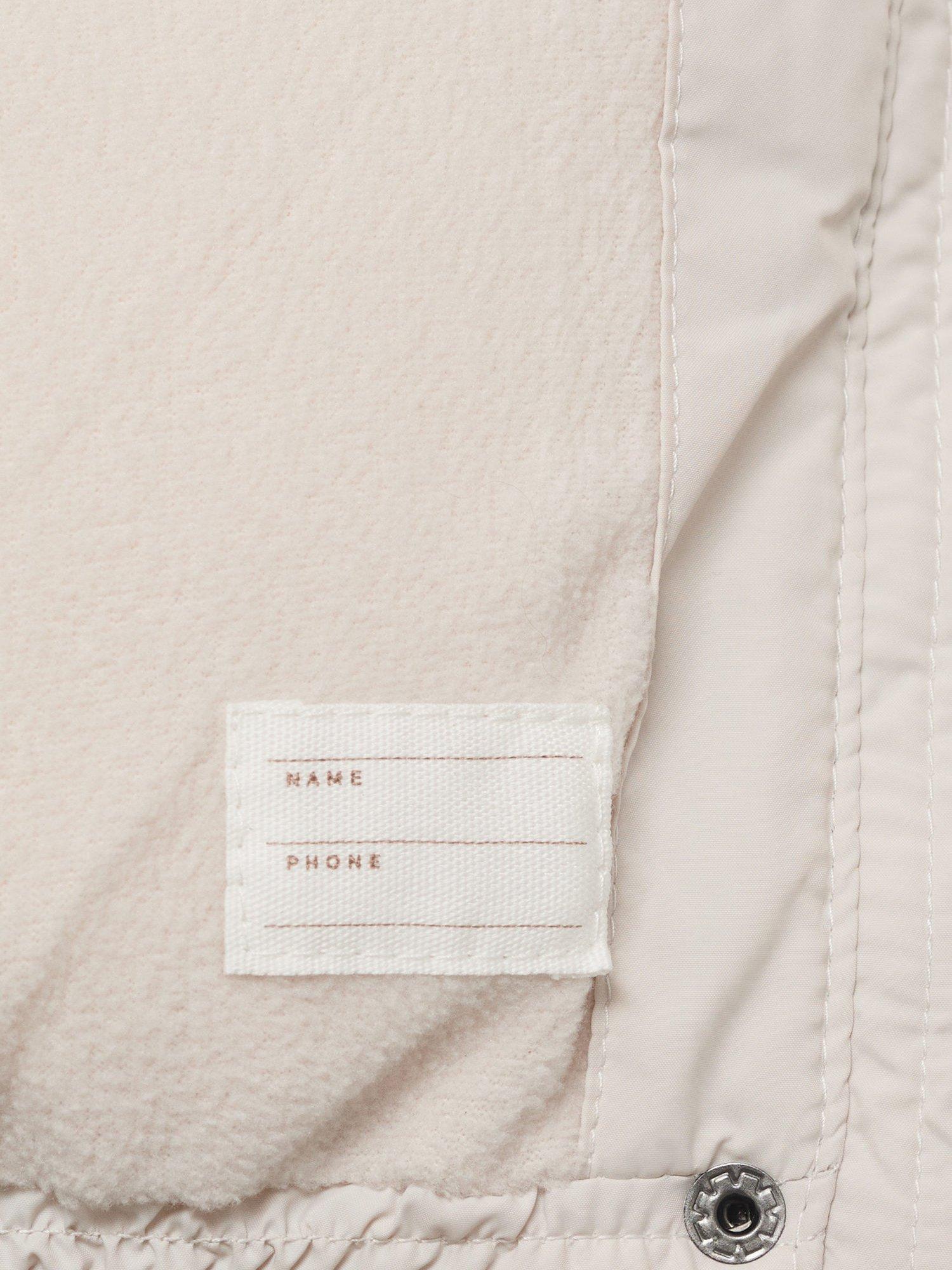 Product image 3 of 4, which shows Mango Kids' Anna Hooded Puffer Jacket, Natural White, 10 years