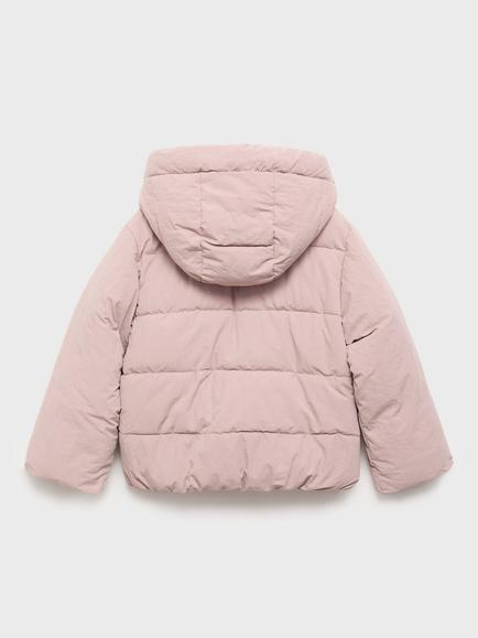 Mango Kids' Valeria Puffer Jacket, Pink - view 2, Pink
