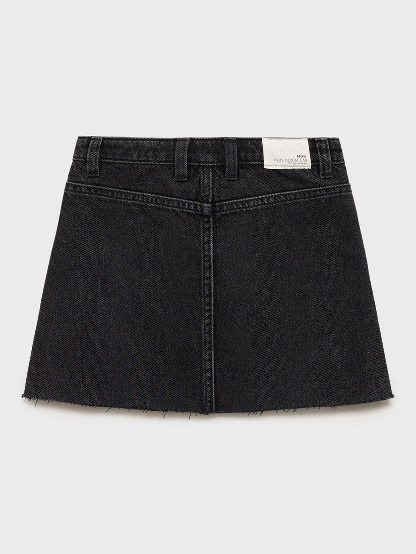 Product image 4 of 5, which shows Mango Kids' Sue A-Line Mini Skirt, Black, 6 years