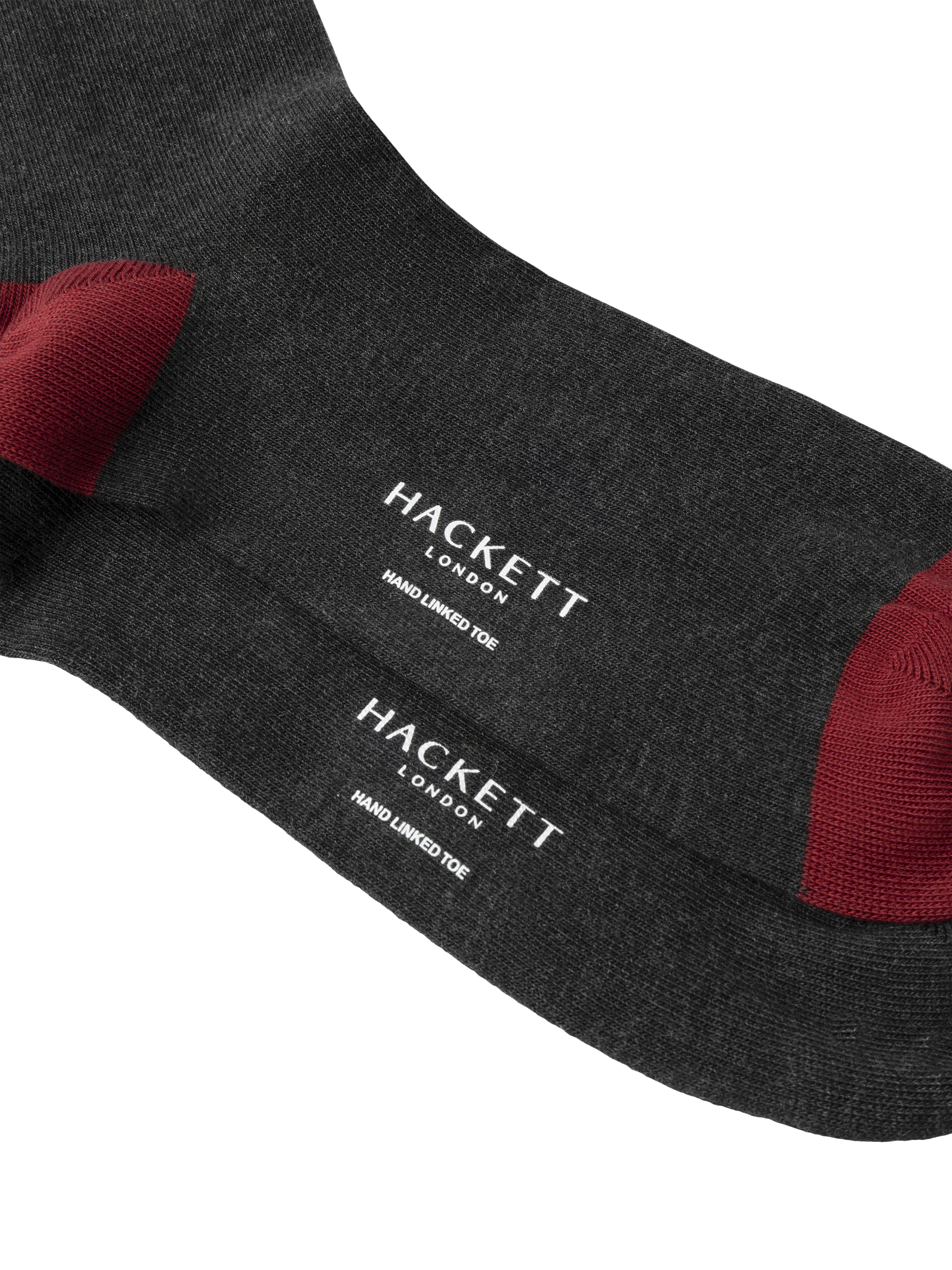 Product image 3 of 4, which shows Hackett London Jacquard Socks, Granite Grey, M-L
