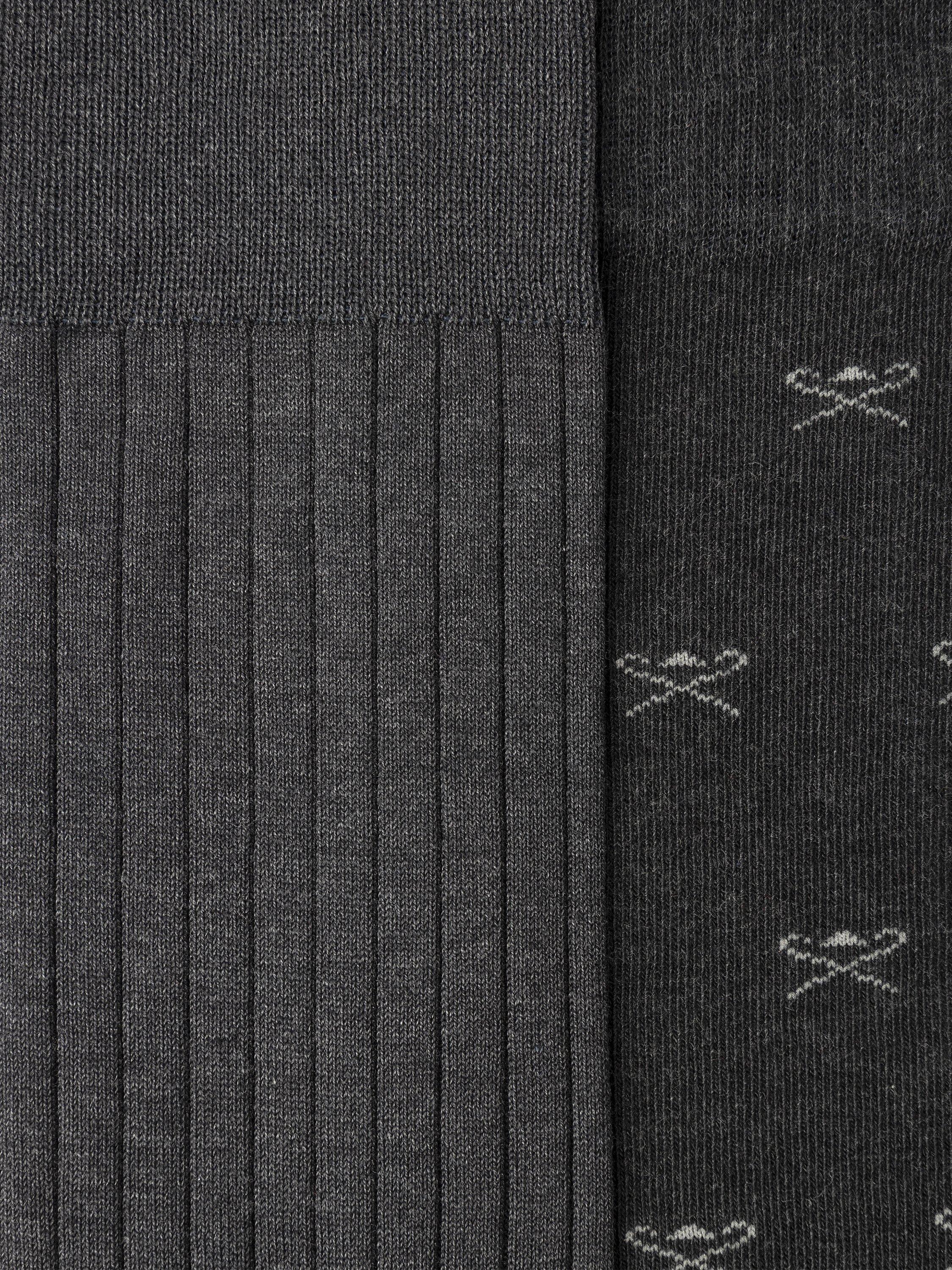 Product image 4 of 4, which shows Hackett London Jacquard Socks, Granite Grey, S-M