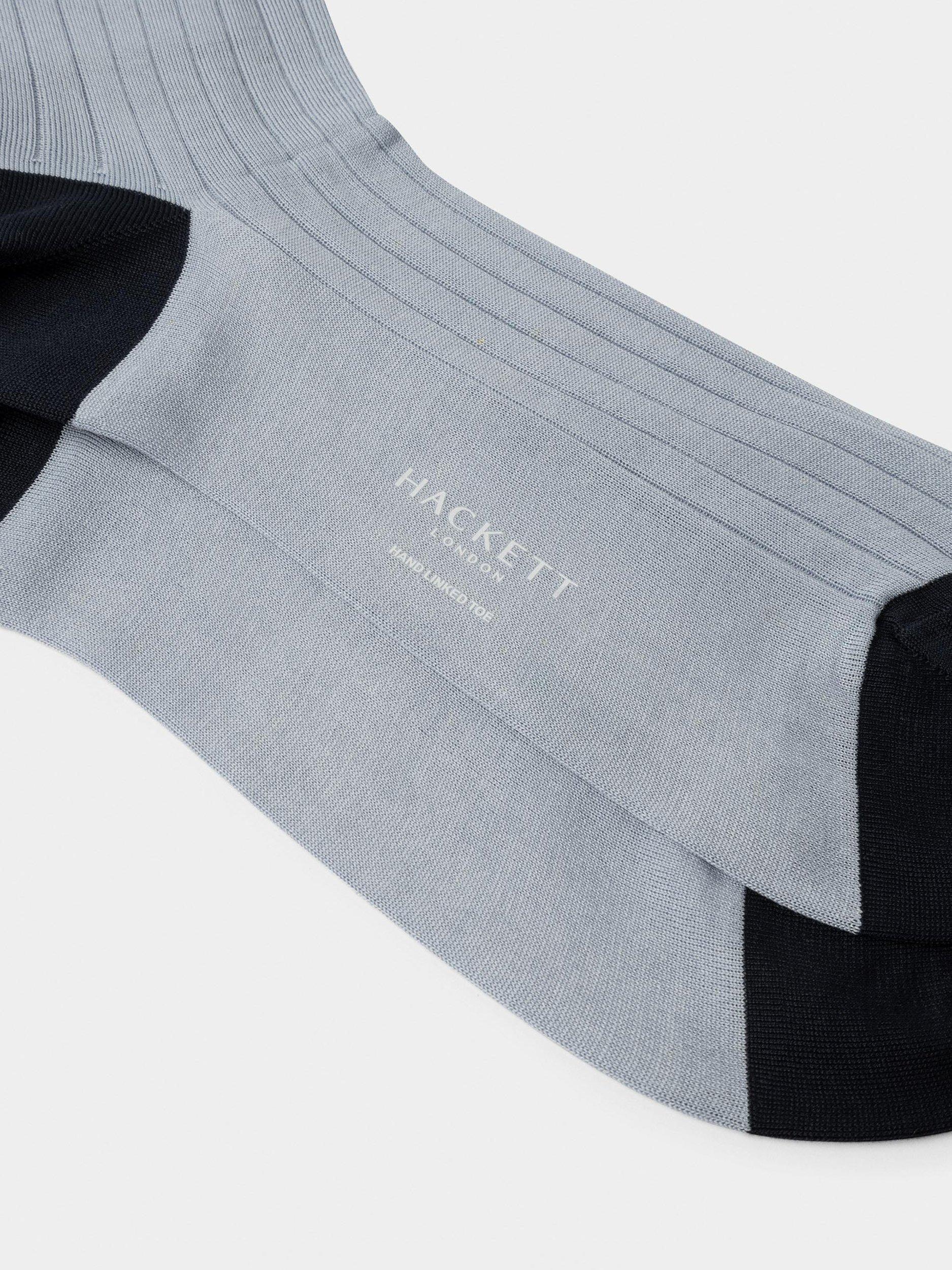 Product image 3 of 4, which shows Hackett London Cotton Socks, Chambray Blue, S-M