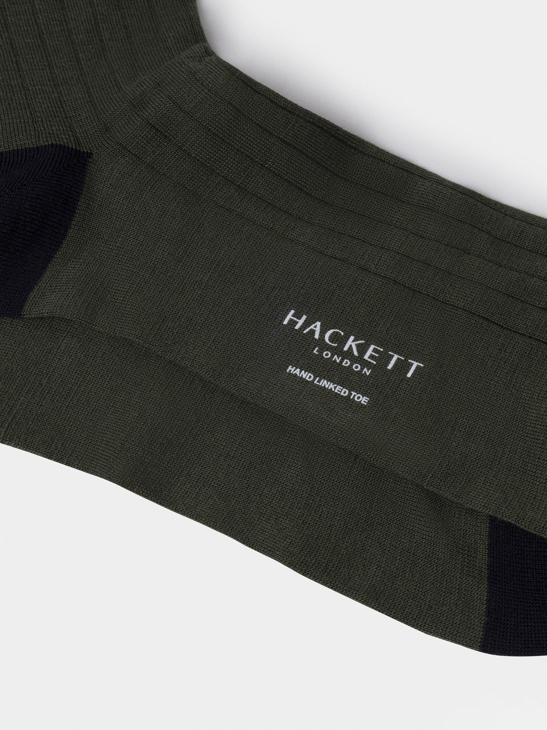 Product image 3 of 4, which shows Hackett London Wool Blend Socks, Duck Green, M-L