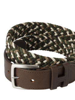 Hackett London Multicolour Parachute Stretch Belt - view 2, Khaki Green