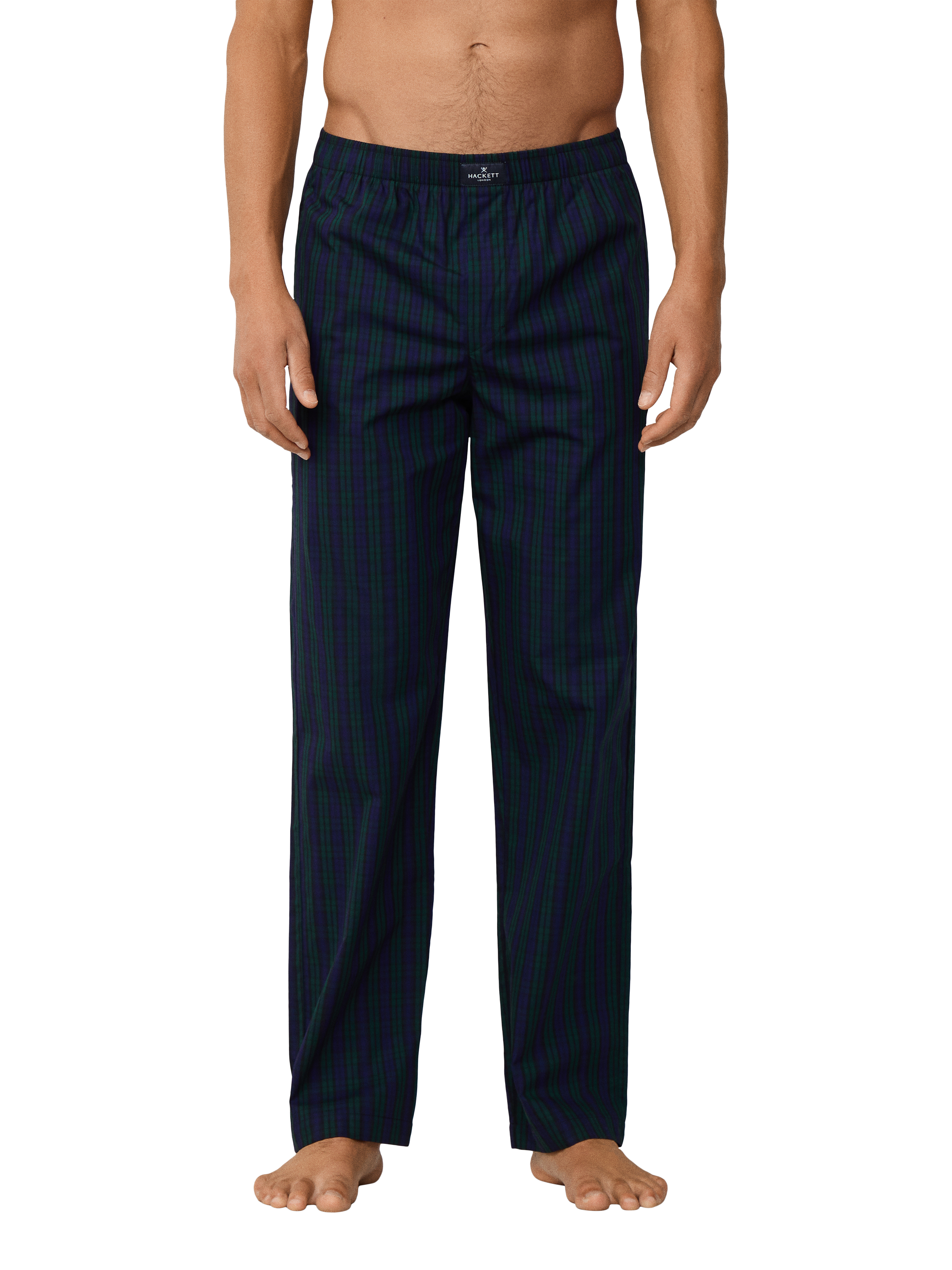 Product image 5 of 8, which shows Hackett London Cotton Tartan Pyjama Set, Blue Print, XXL