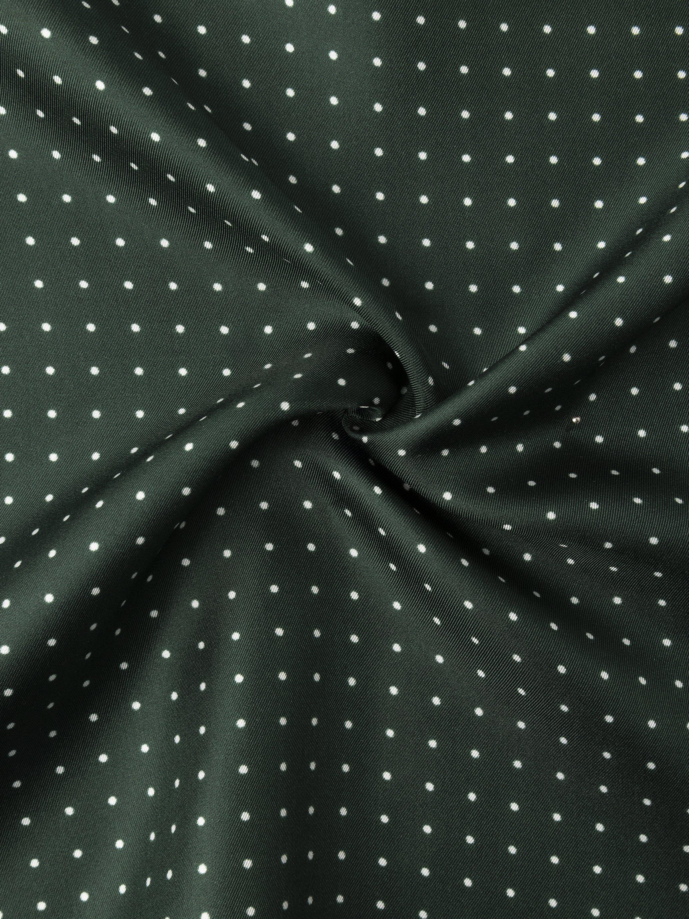 Product image 4 of 4, which shows Hackett London Mayfair Dot Silk Pocket Square, Hunter Green