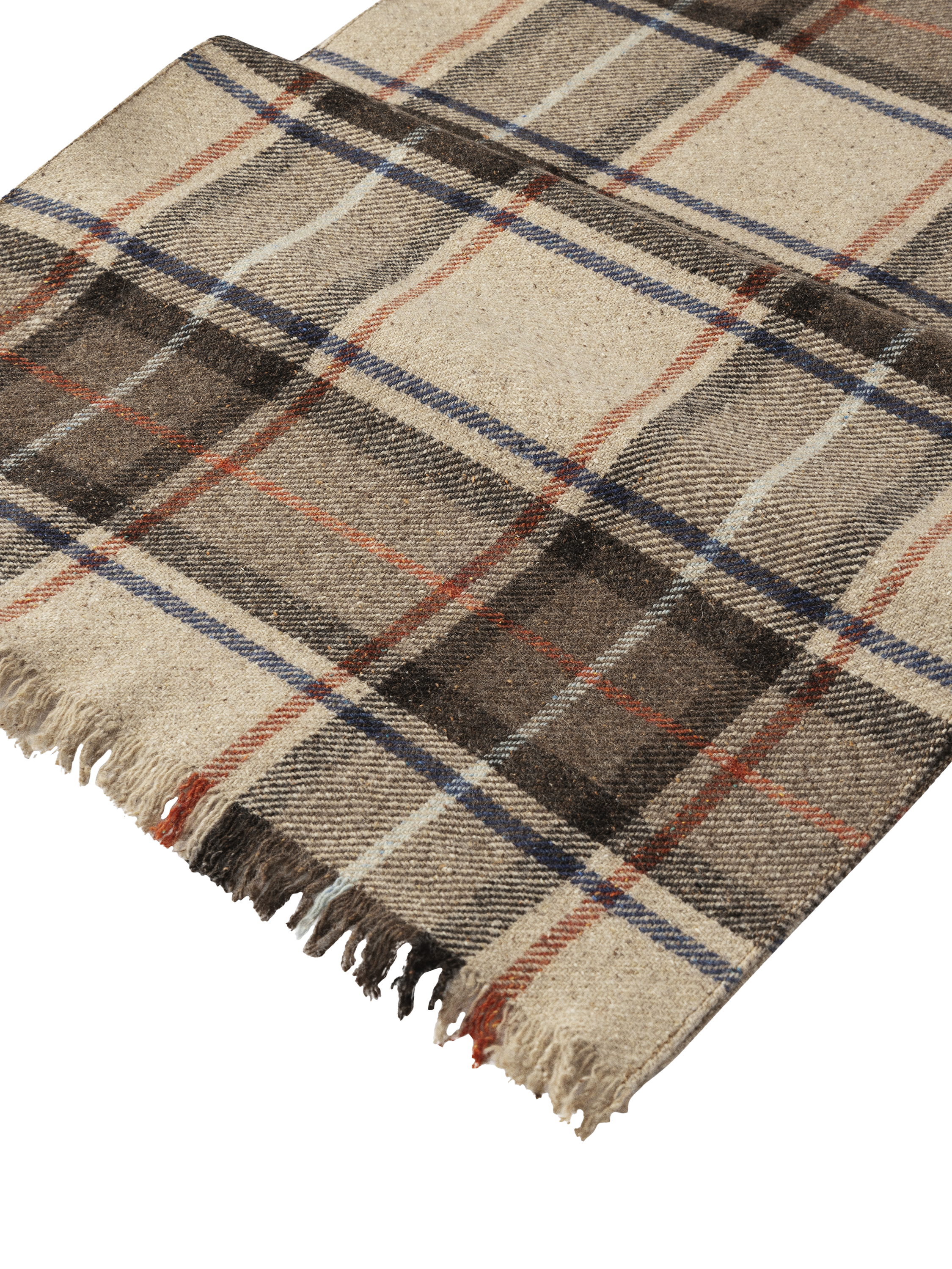 Product image 2 of 4, which shows Hackett London Donegal Check Scarf, Walnut Brown