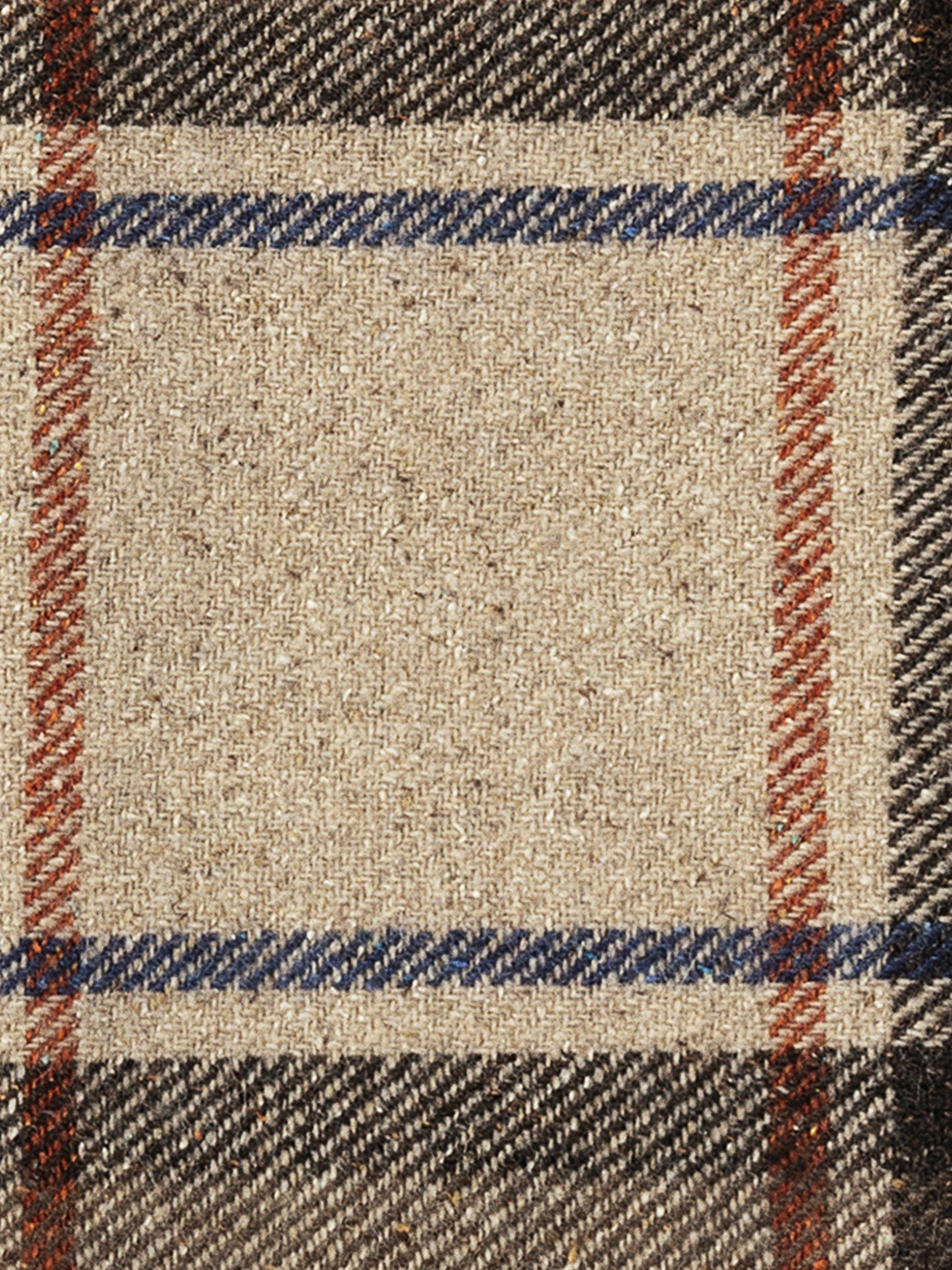 Product image 4 of 4, which shows Hackett London Donegal Check Scarf, Walnut Brown