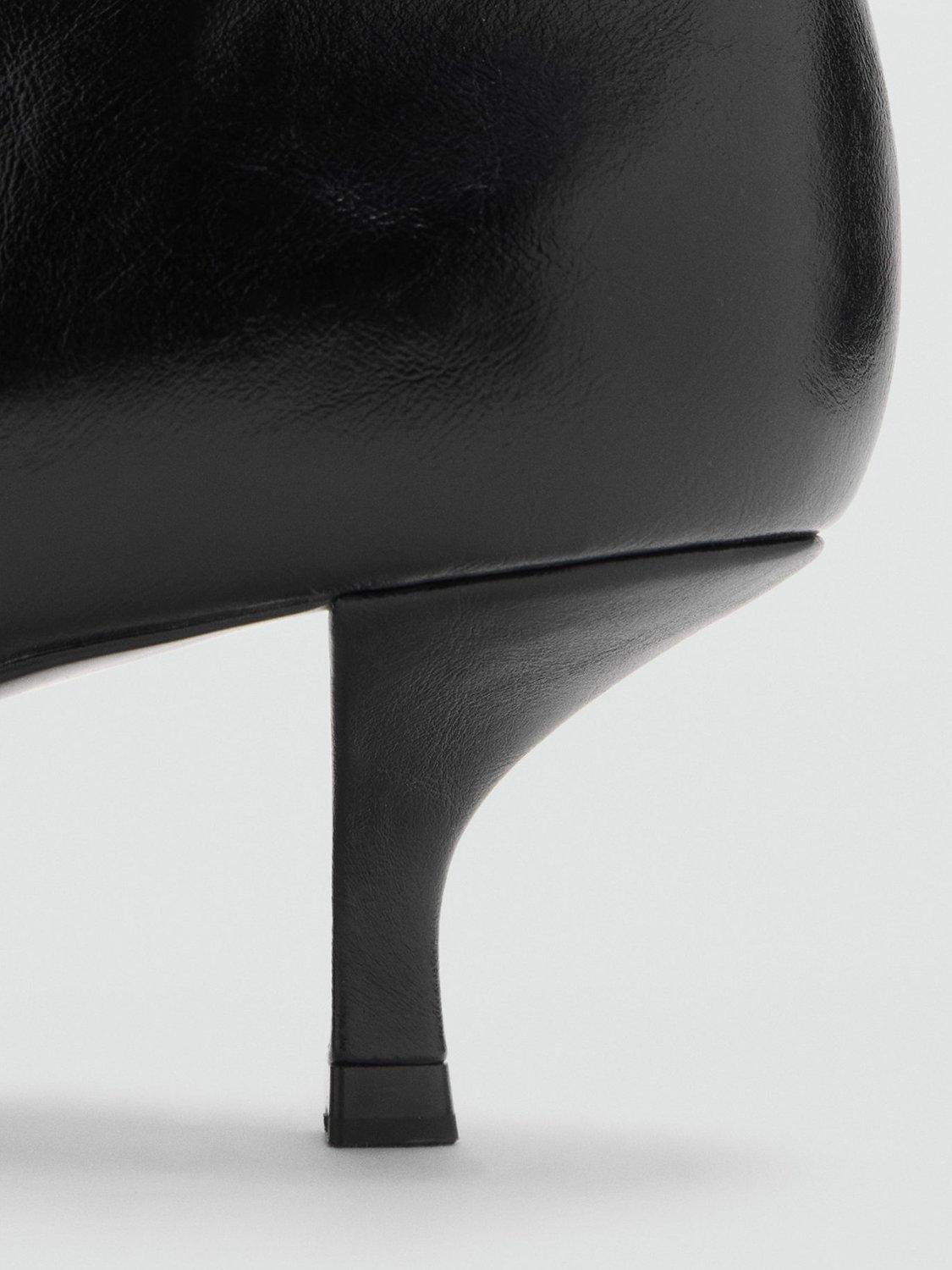 Product image 3 of 4, which shows Mango Bird Kitten Heel Ankle Boots, Black, 2