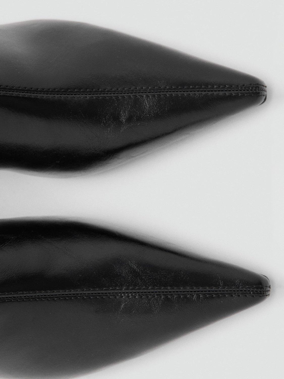 Product image 4 of 4, which shows Mango Bird Kitten Heel Ankle Boots, Black, 2