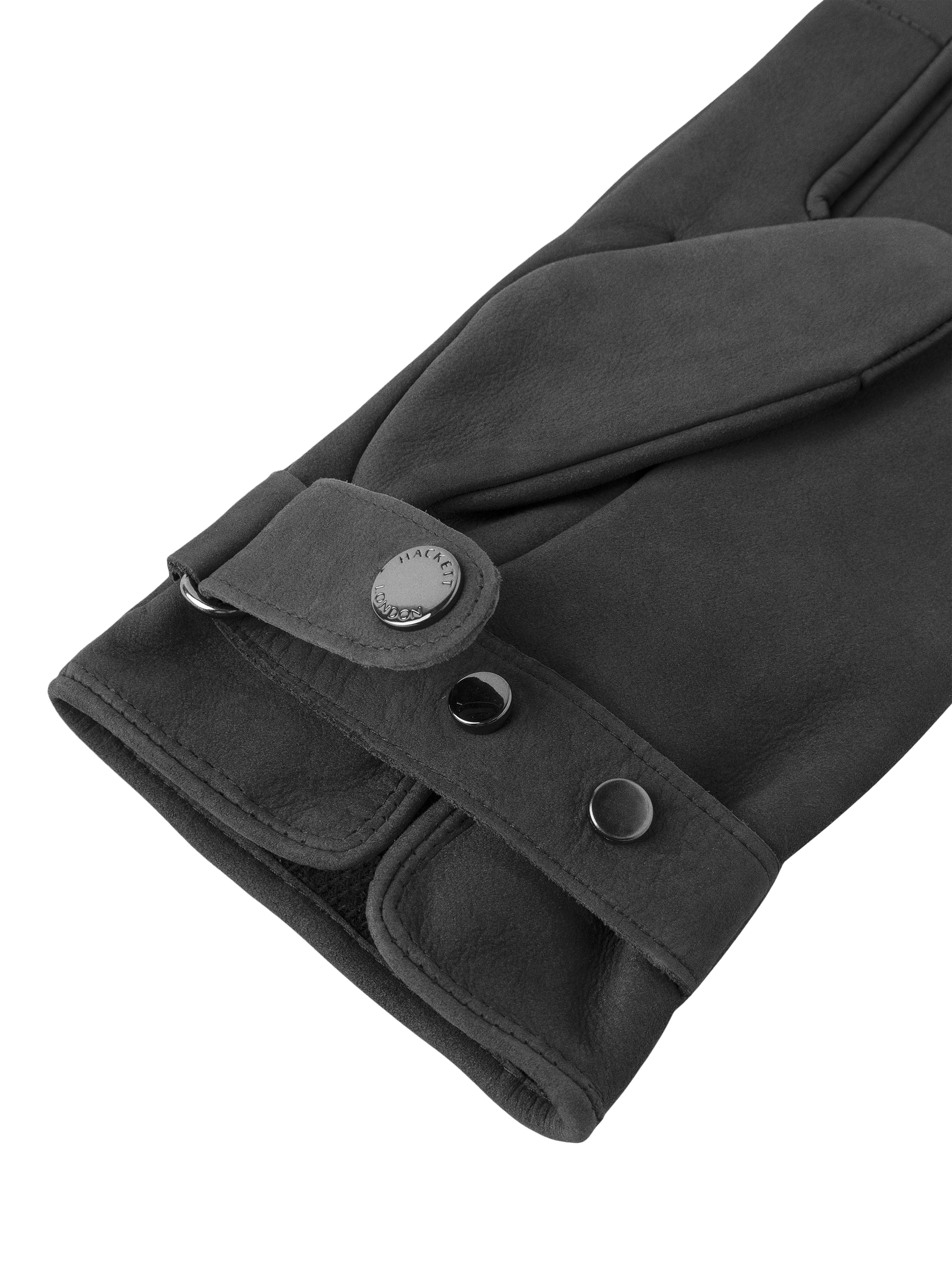 Product image 4 of 4, which shows Hackett London Nubuck Leather Commuter Gloves, Navy, M